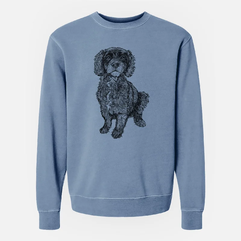 classic gym sweatshirtDoodled Bama the Cocker Spaniel Mix - Unisex Pigment Dyed Crew Sweatshirt