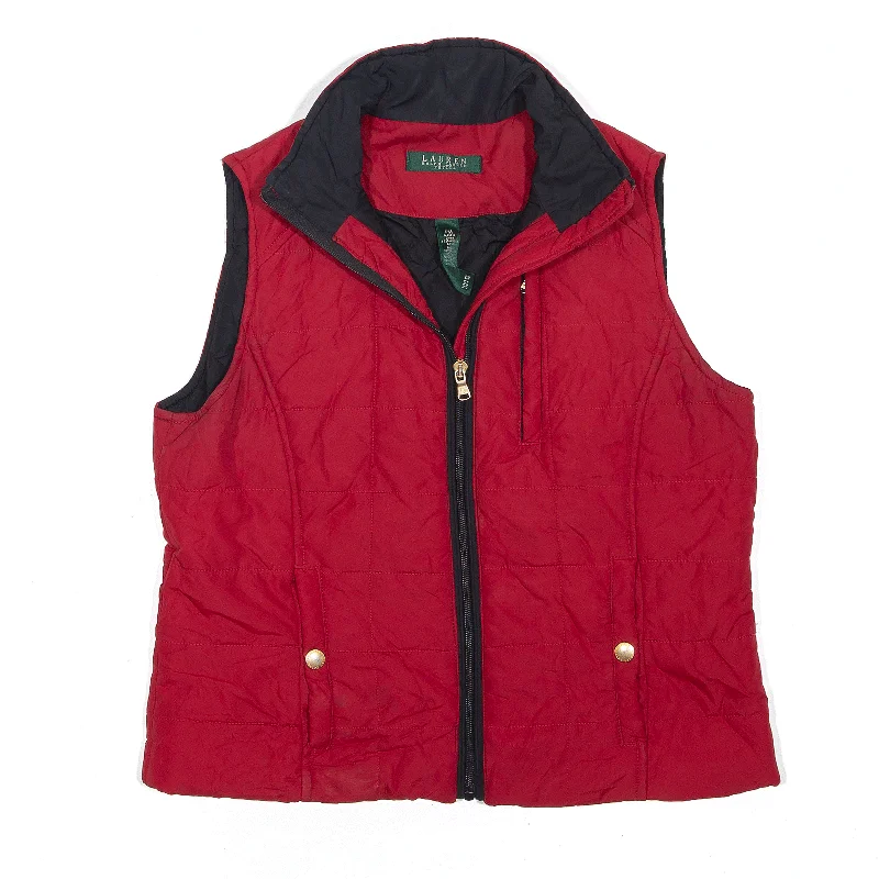 oversized trench coatRALPH LAUREN Petite Puffer Gilet Red Womens S