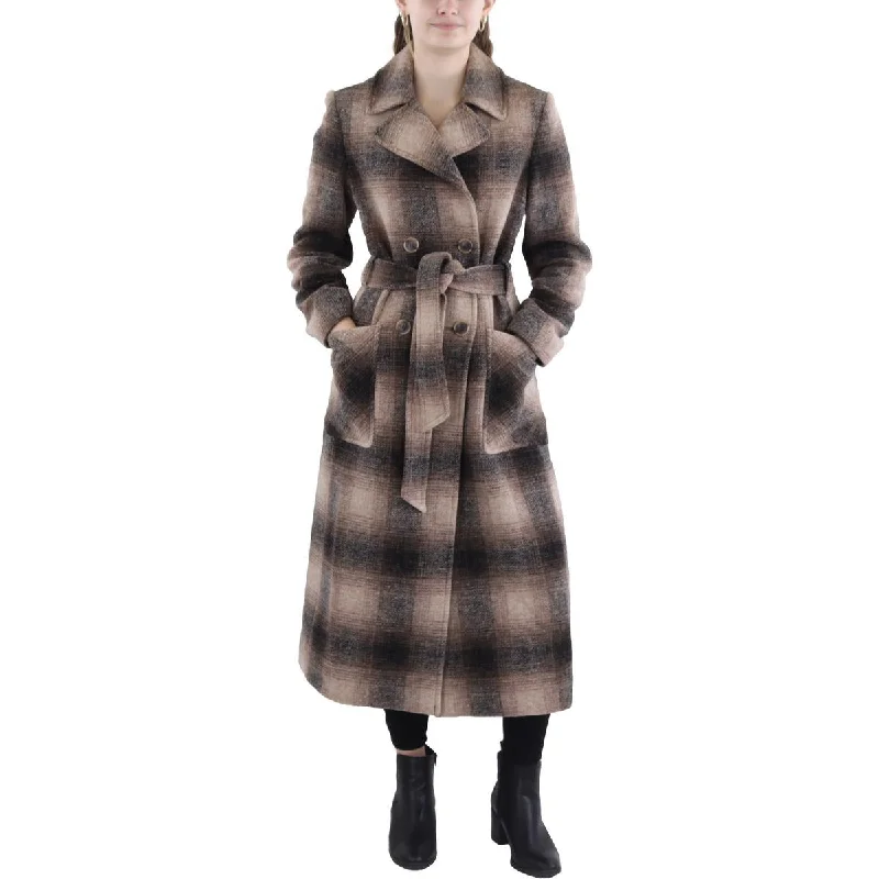 Womens Double Breasted Long Wool Coat