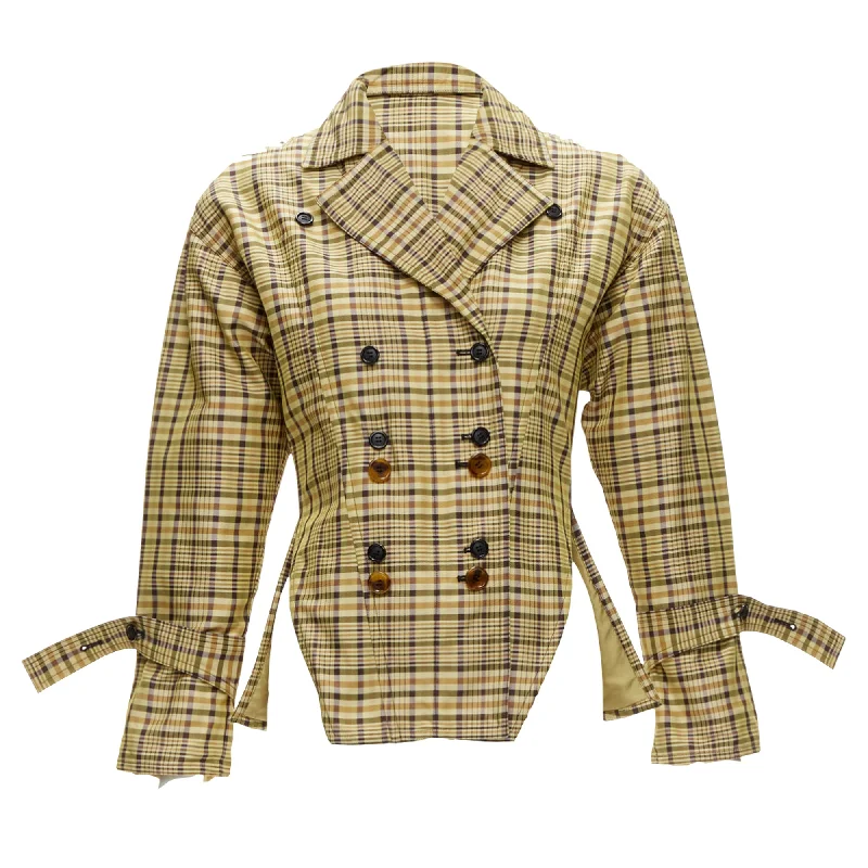 Celine Phoebe Philo checked cinched waist jacket