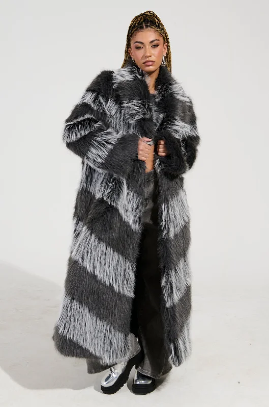 lightweight coatANNI MAXI FAUX FUR JACKET