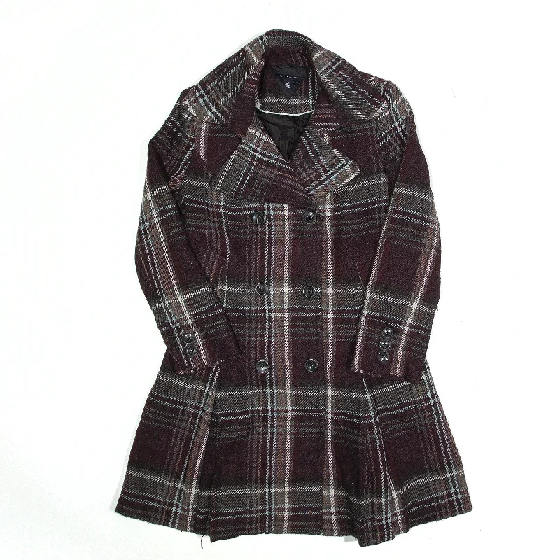 modern outerwearTOMMY HILFIGER Peacoat Purple Check Womens UK 6