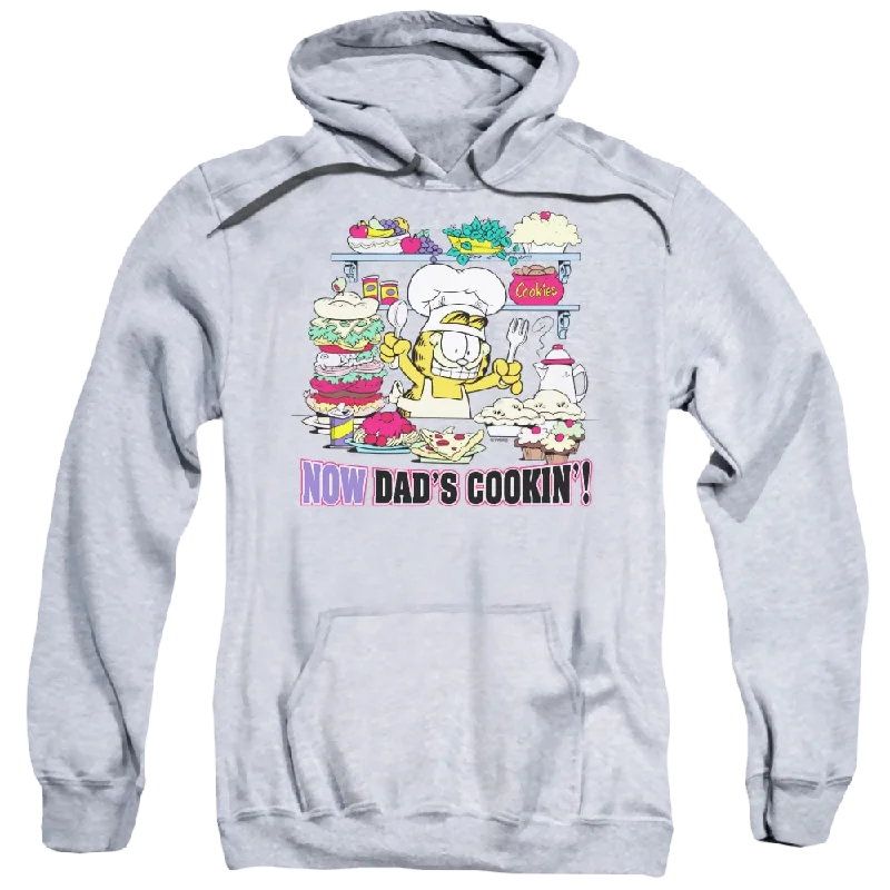 cool graphic hoodieGarfield Now Dads Cooking - Pullover Hoodie