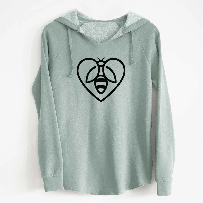 loose fit sports sweatshirtBee Heart Icon - Cali Wave Hooded Sweatshirt