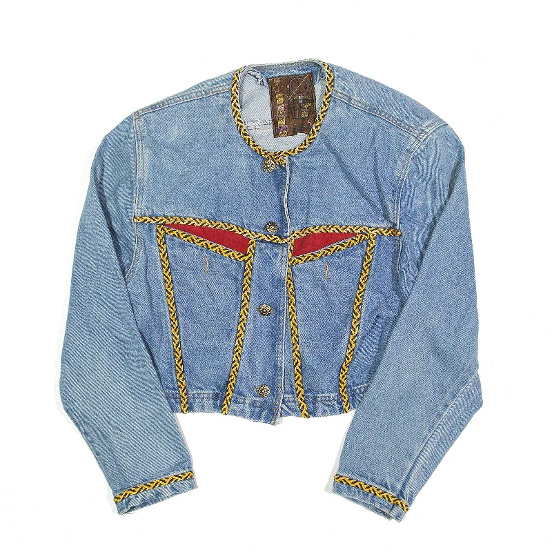 cold weather jacketCHEER Denim Jacket Blue Womens S