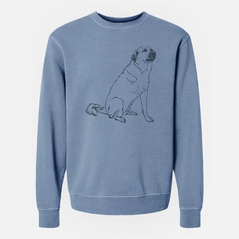 bold workout sweatshirtDoodled Willow the Pyratolian - Unisex Pigment Dyed Crew Sweatshirt