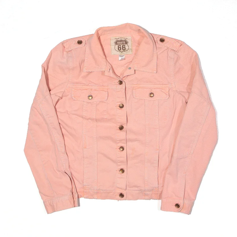 contemporary coatROUTE 66 Jacket Pink Denim Womens L