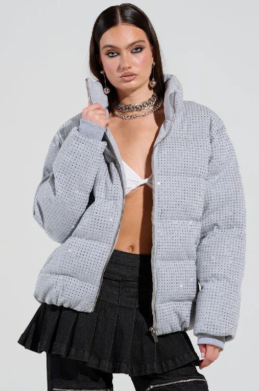 urban street coatHOUDINI MID RHINESTONE PUFFER