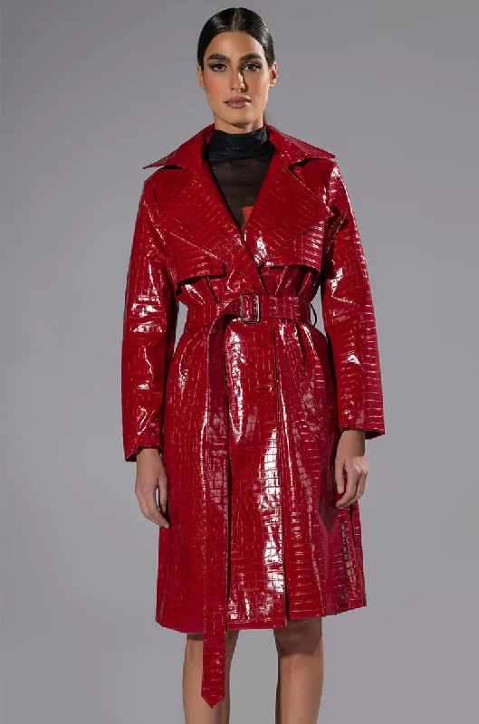 puffer jacketFEELING EXTRA BOSSY RED CROC TRENCH