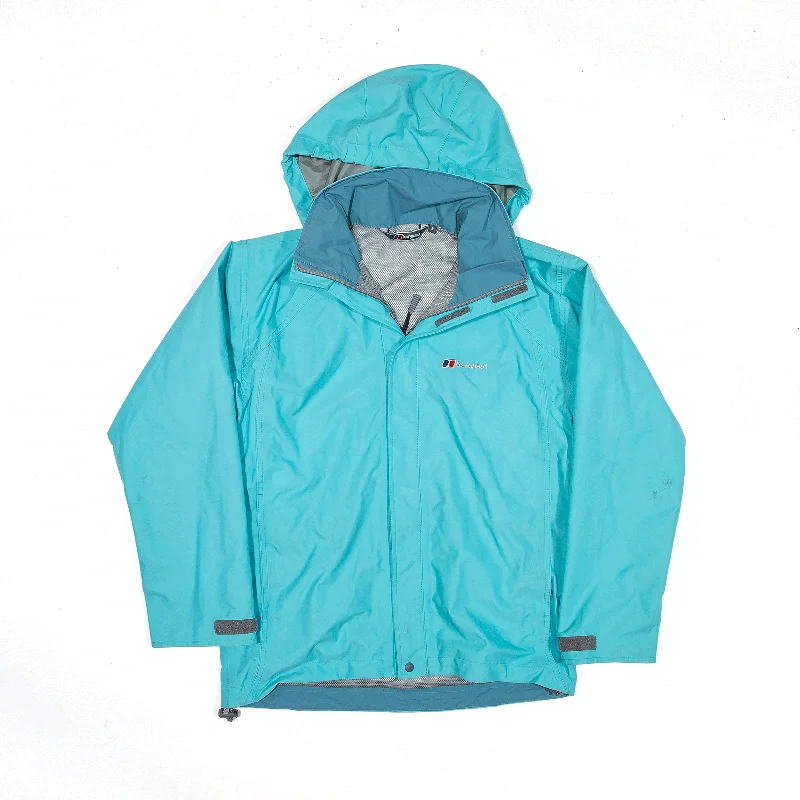 relaxed winter jacketBERGHAUS Jacket Blue Hooded Nylon Rain Womens S