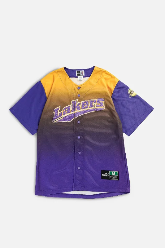 graphic gym sweatshirtVintage LA Lakers NBA Baseball Jersey - M