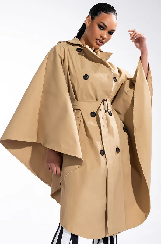 long-sleeve coatCLASSIC LONDON PONCHO TRENCH