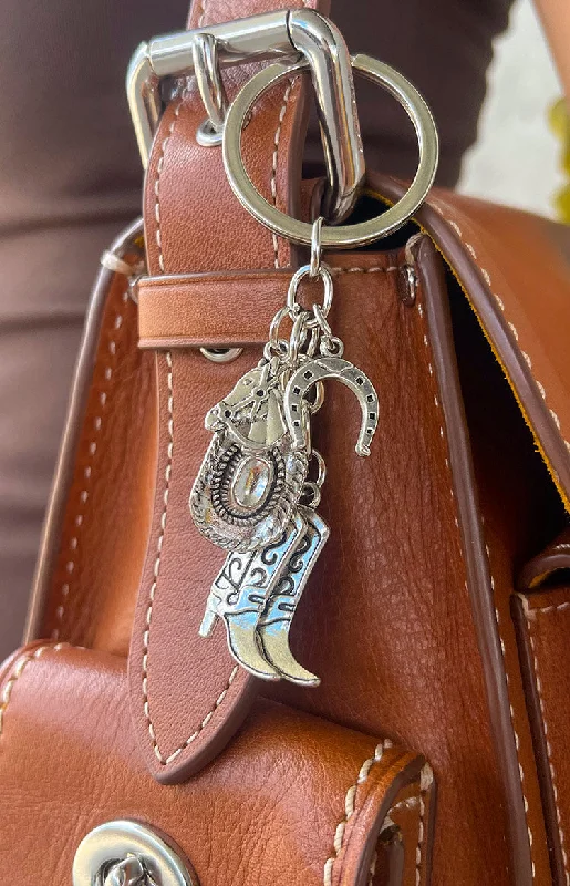 raincoatYeehaw Silver Keychain