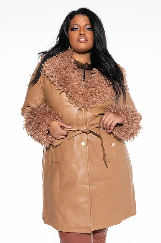 puffer jacketPLUS MOHAIR CAMEL TRENCH