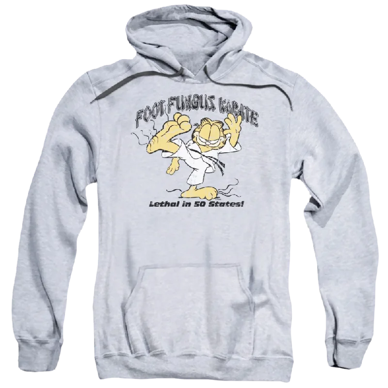 comfy athletic hoodieGarfield Foot Fungus Karate - Pullover Hoodie