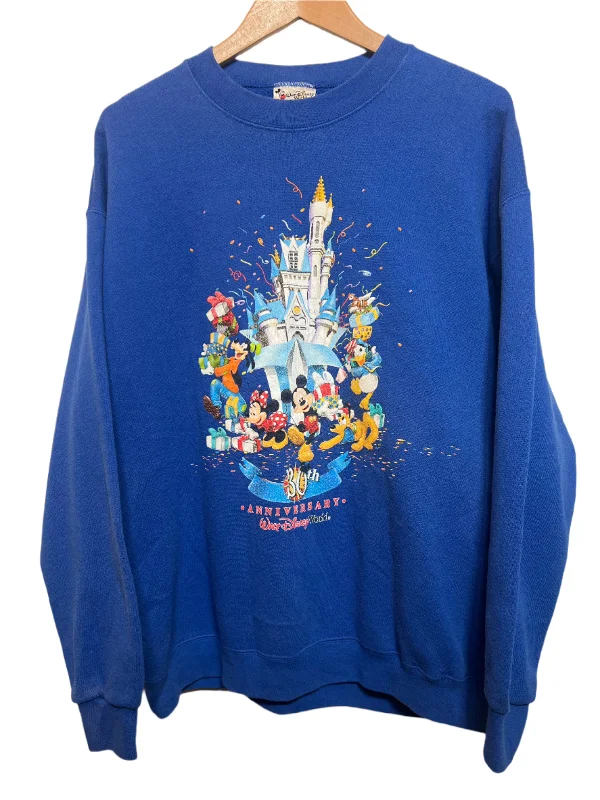 modern athletic hoodieWalt Disney Blue Women's Sweatshirt (Size L)