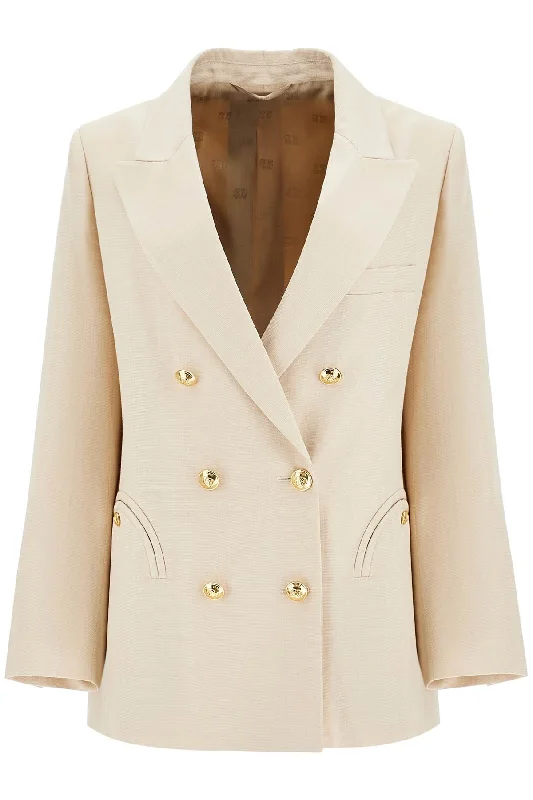 Blaze Milano Women's ivory Double-Breasted Viscose Blazer