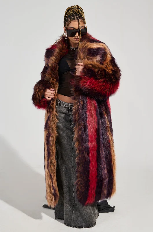 urban coatSUNDAY STRIPED FUR COAT