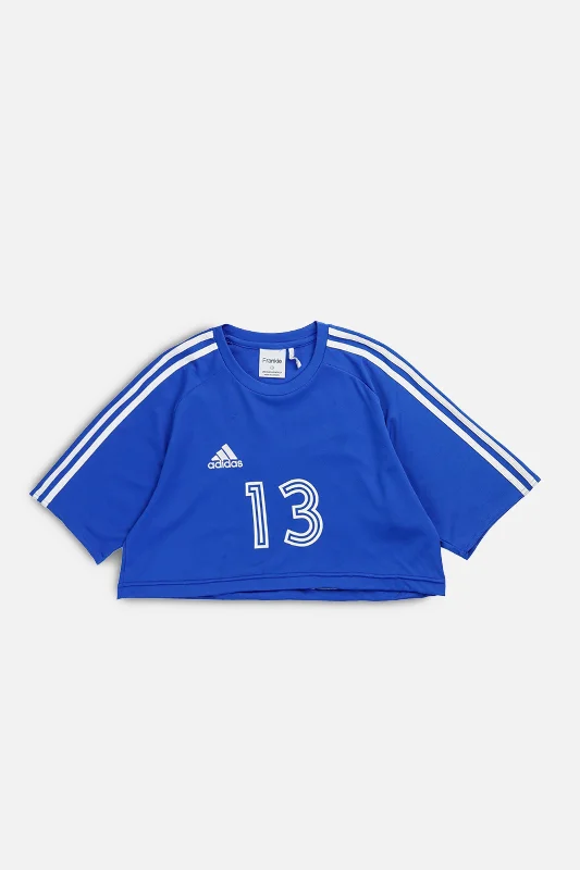 eco-friendly sports hoodieRework Crop Adidas Soccer Jersey - S