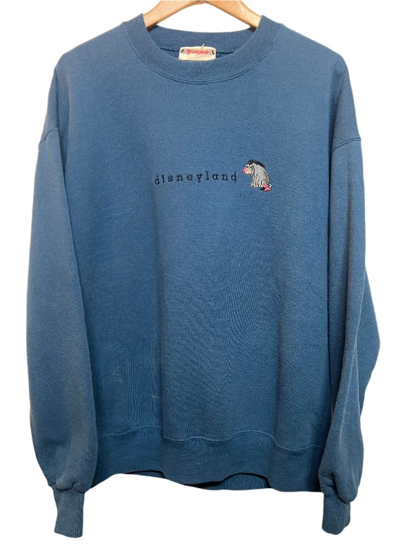 minimalist gym sweatshirtDisneyland Blue Women's Sweatshirt (Size L)