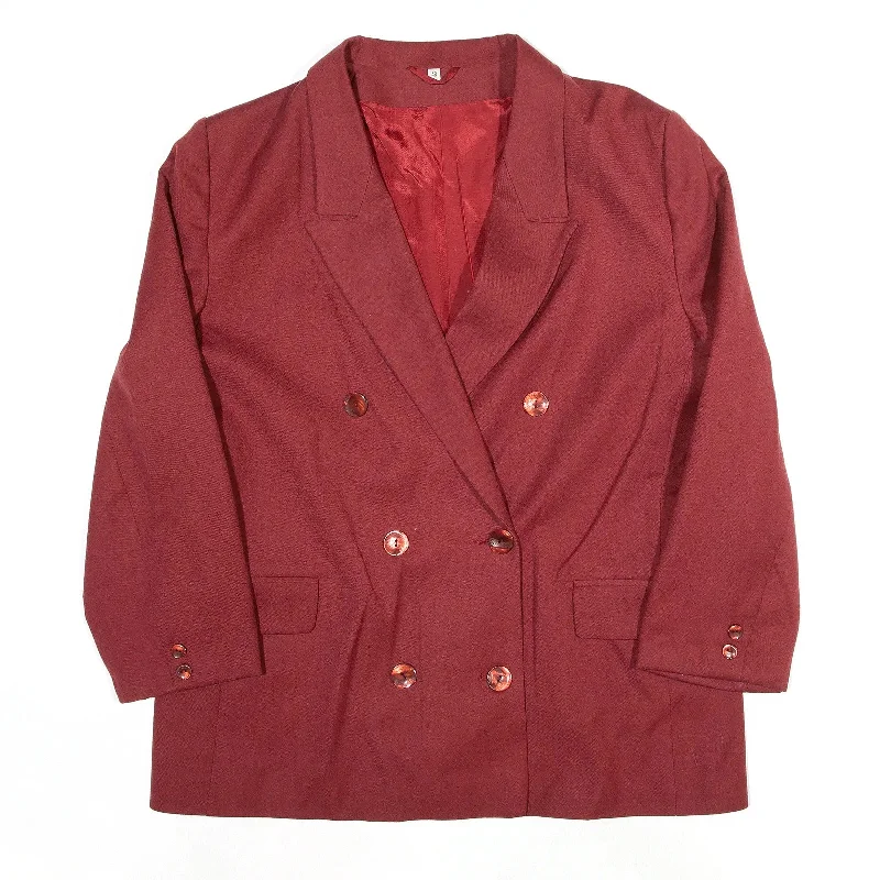 graphic coatACCESS Jacket Red 80s Wool Blazer Womens XL