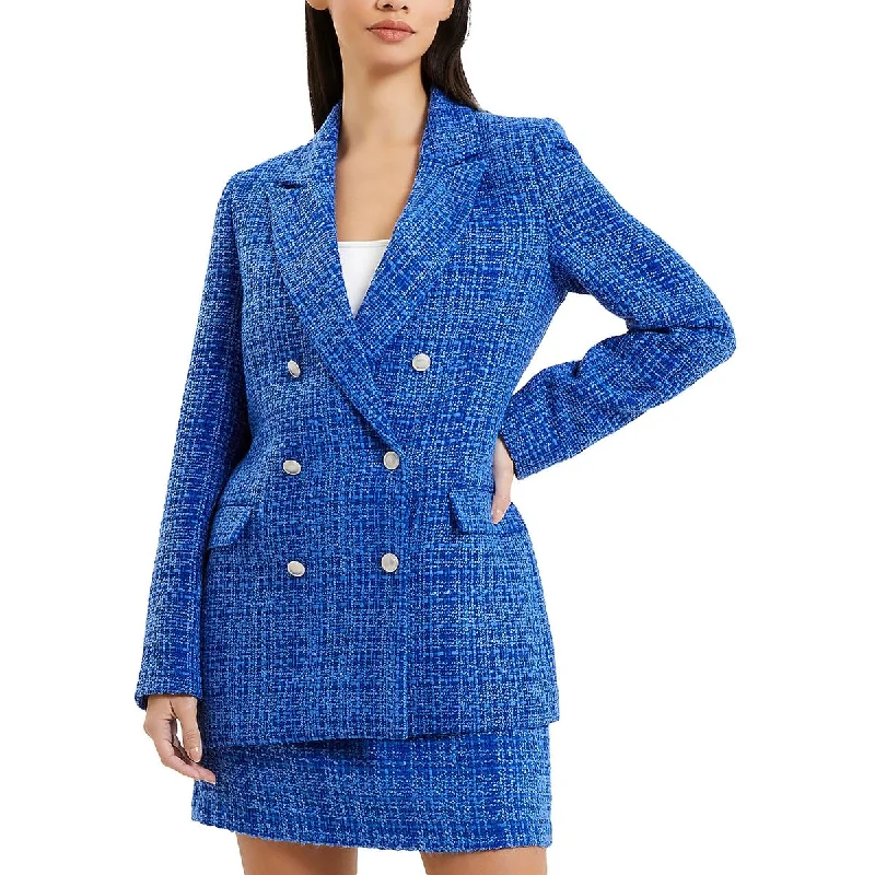 Womens Tweed Double Breasted Pea Coat