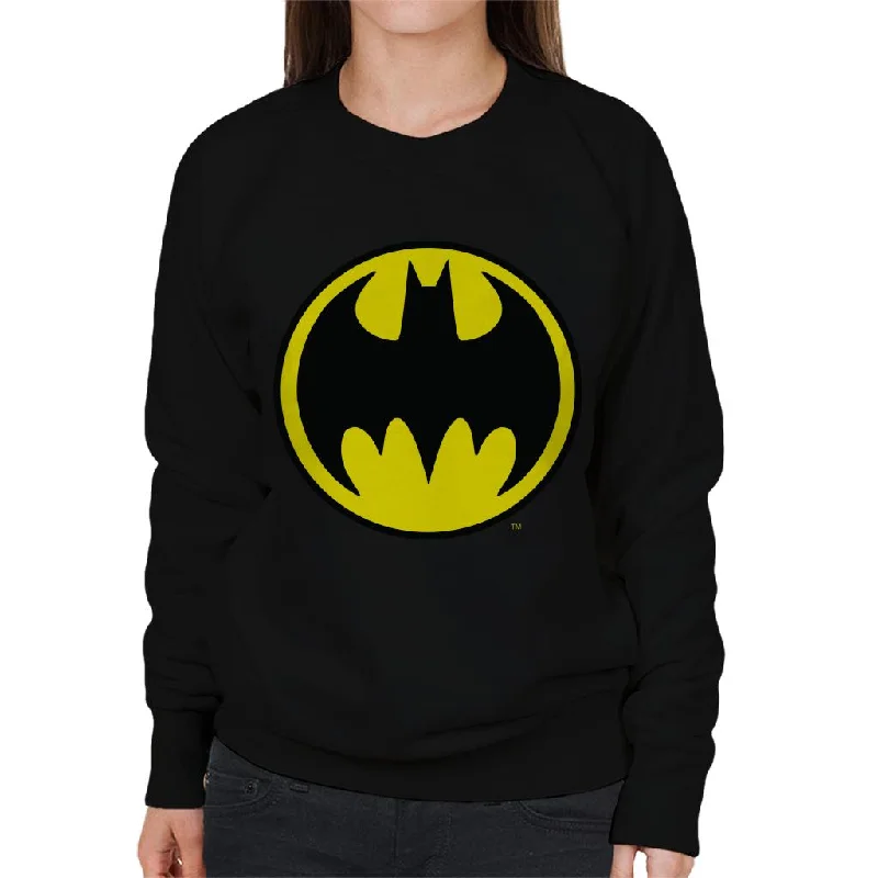 casual workout hoodieBatman Yellow Logo Women's Sweatshirt