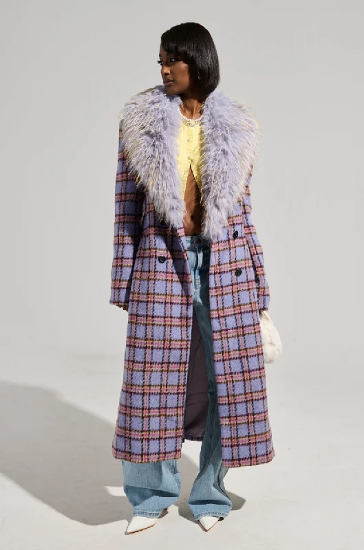 everyday winter coatTEA FOR TWO FUR TRIM TRENCH