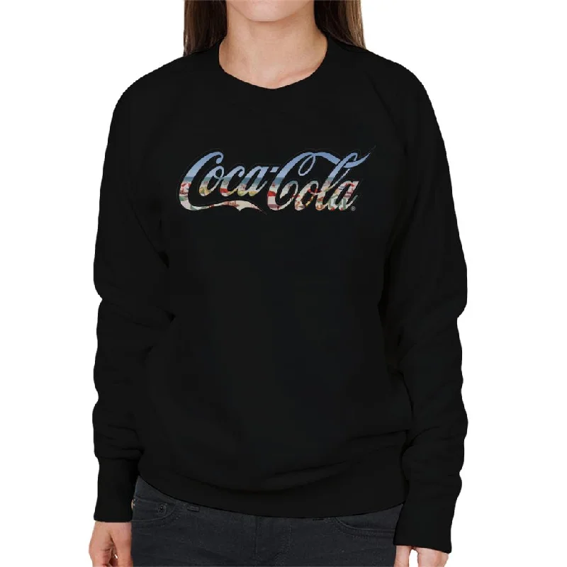 comfy workout sweatshirtCoca Cola Beach Logo Women's Sweatshirt