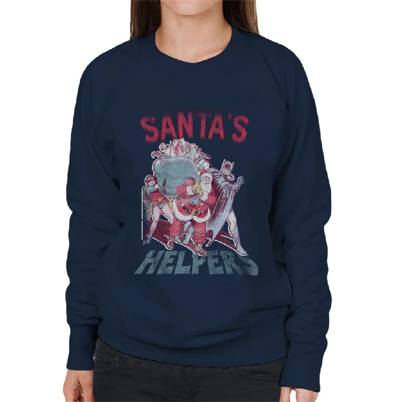 workout style hoodieBatman Christmas Santa's Helpers Women's Sweatshirt