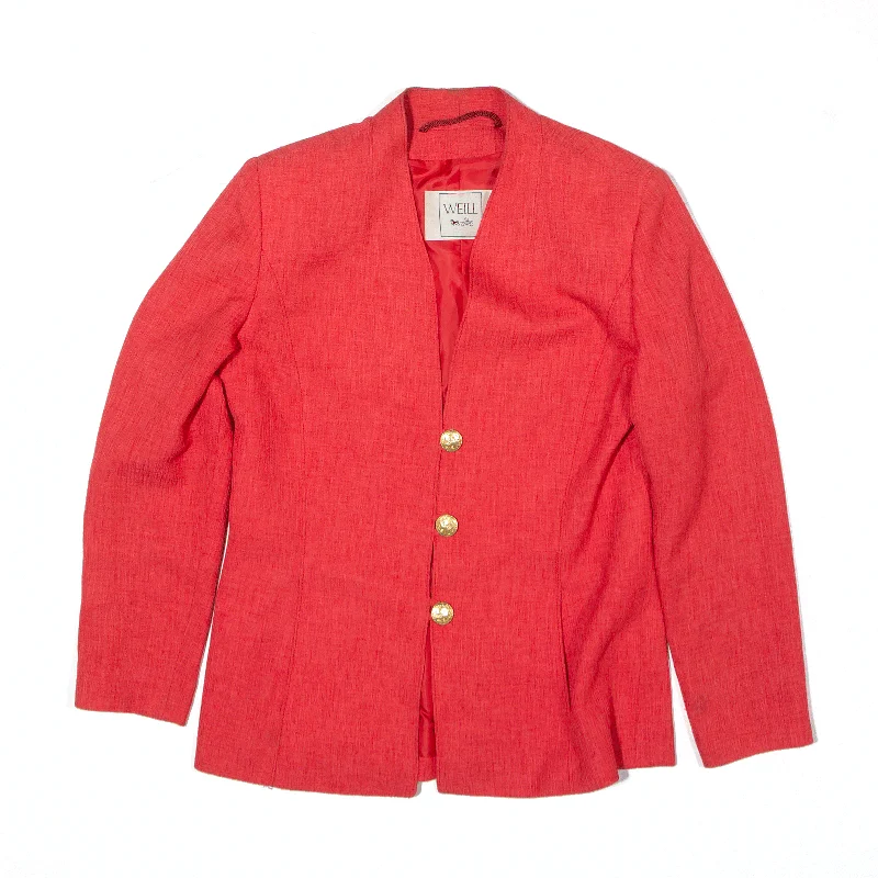 stylish raincoatWEILL Jacket Red Blazer Womens S