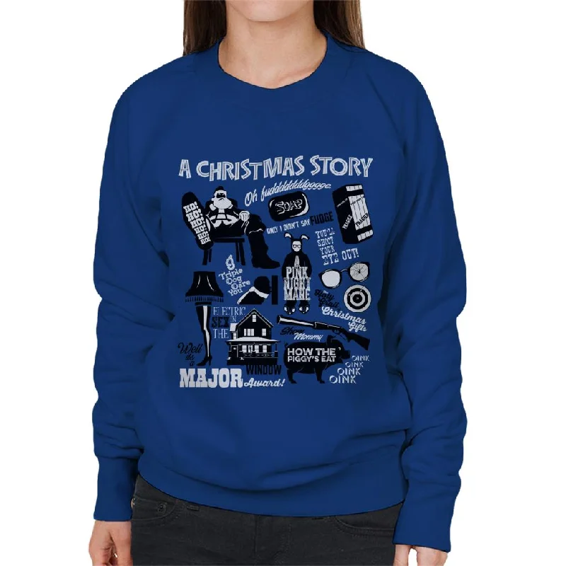 workout-ready hoodieA Christmas Story Quote Montage Women's Sweatshirt