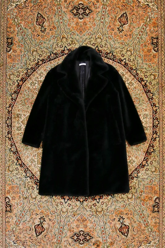 fashion coat with hoodSATORU SASAKI Far Coat (BLK)