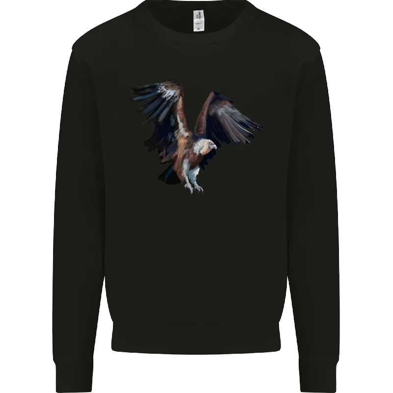 gym ready hoodieA Vulture Illustration Birds of Prey Mens Sweatshirt Jumper