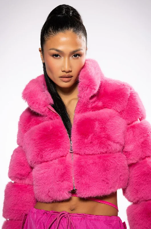 utility coatBARBZ FAUX FUR JACKET