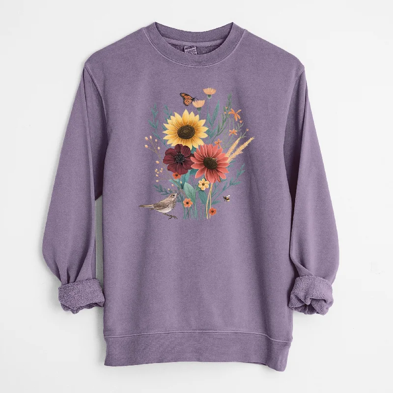 fitted workout sweatshirtFall Bouquet - Unisex Pigment Dyed Crew Sweatshirt