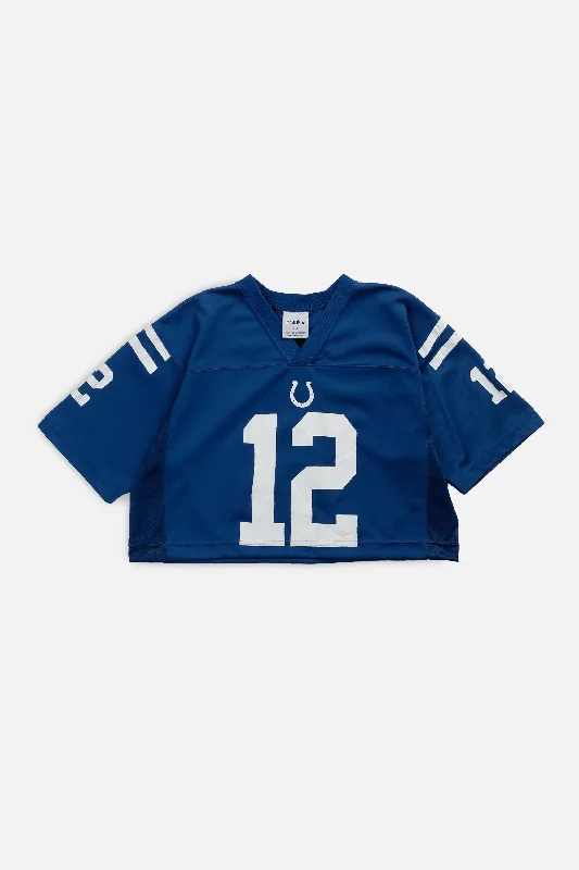 minimalist gym sweatshirtRework Crop Indianapolis Colts NFL Jersey - S