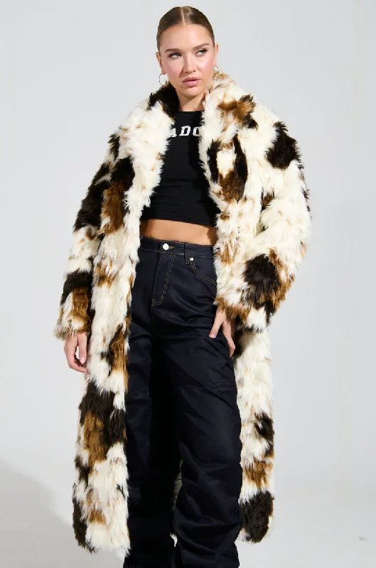 warm trench coatBRONX FAUX FUR COAT