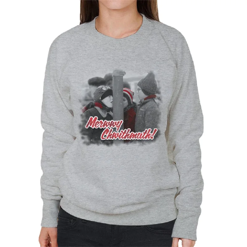 sleek sports hoodieA Christmas Story The Triple Dog Dare Scene Women's Sweatshirt