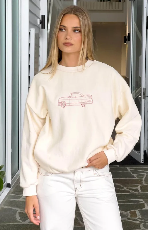 retro coatElodie Cream Crew Neck Sweater