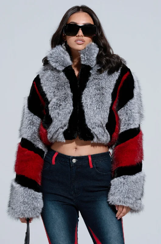 contemporary trench coatTORONTO FAUX FUR COAT