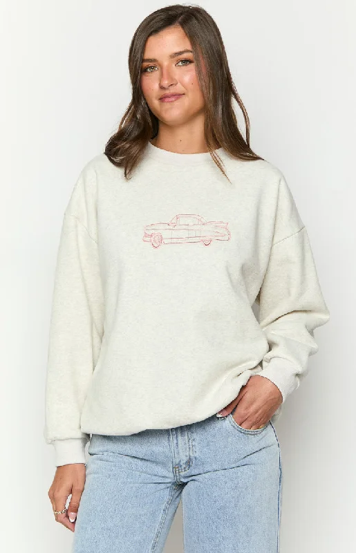 stylish peacoatElodie Grey Crew Neck Sweater