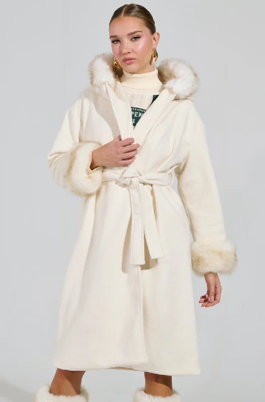 trendy puffer coatLILA FUR TRIM COAT