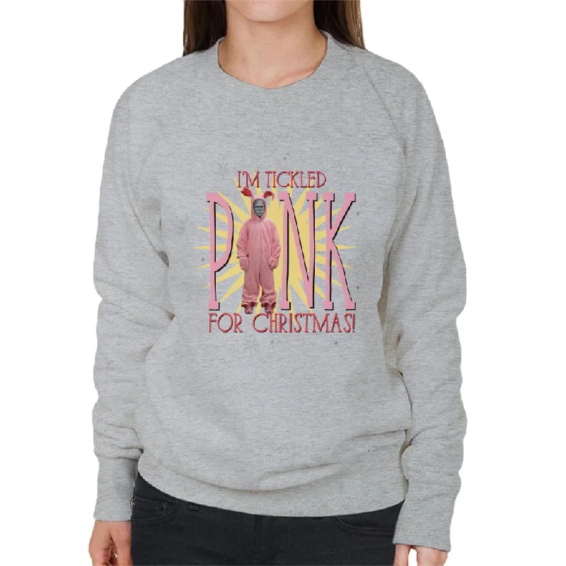 fitness lifestyle hoodieA Christmas Story I'm Tickled Pink For Christmas Women's Sweatshirt