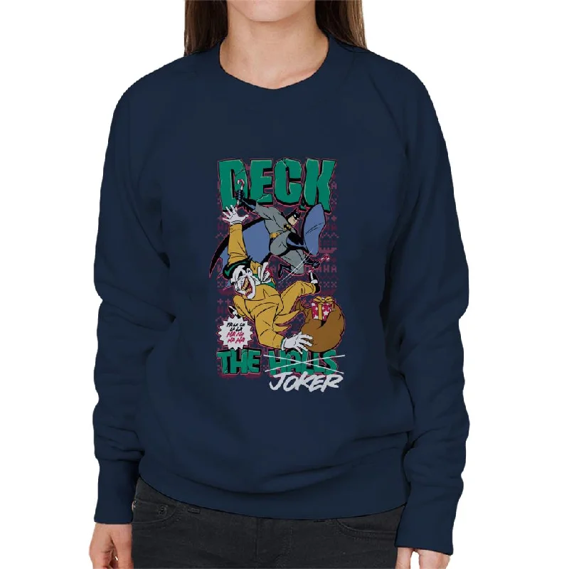 eco-friendly sports hoodieBatman Christmas Deck The Joker Women's Sweatshirt