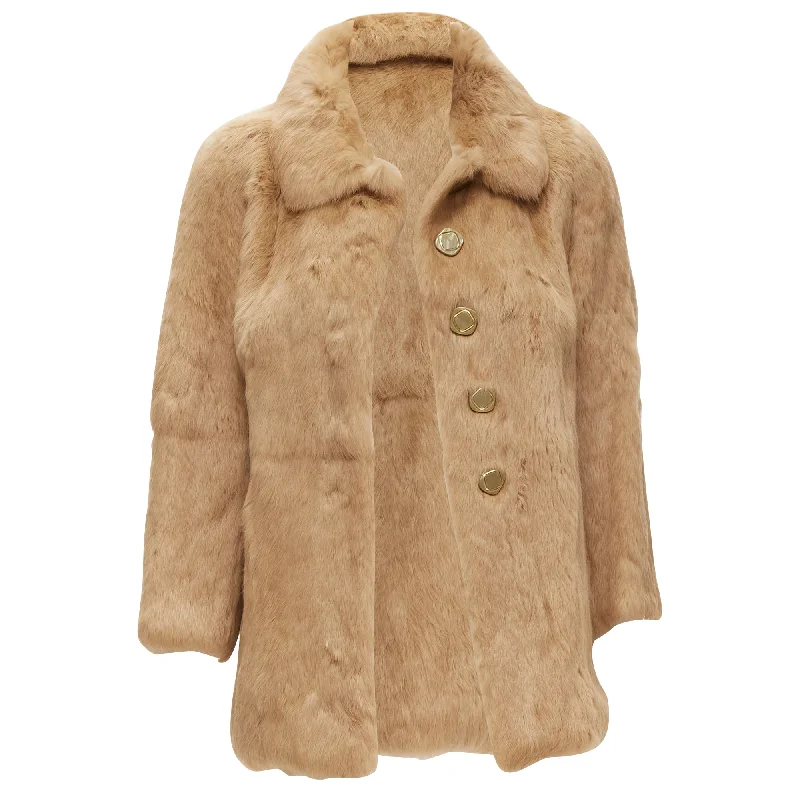 APC genuine fur buttons winter coat