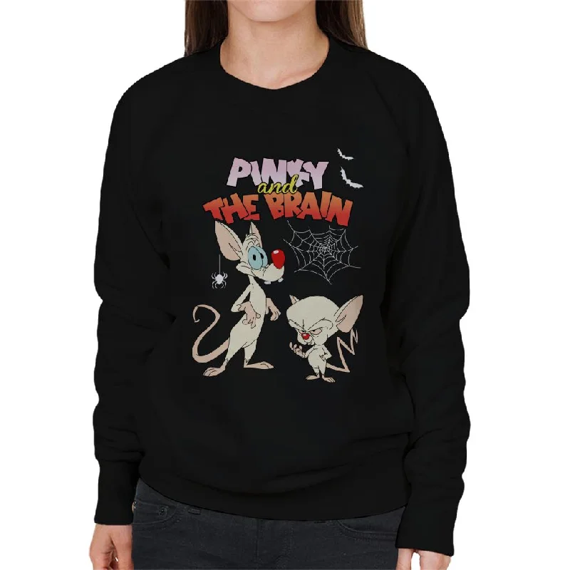 stylish sports hoodieAnimaniacs Pinky And The Brain Halloween Creepy Crawlies Women's Sweatshirt