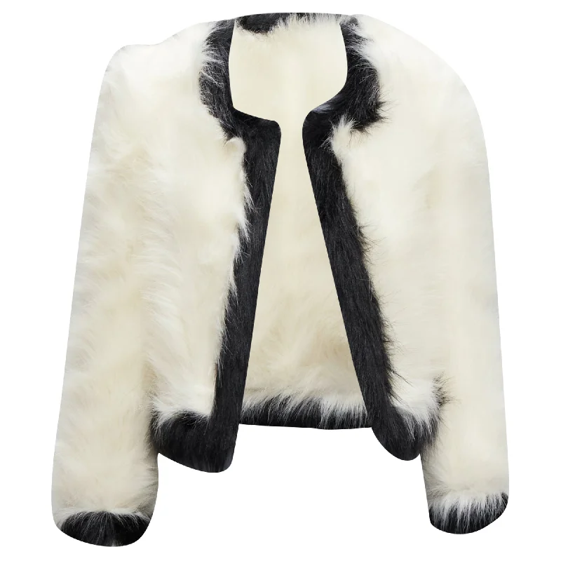 Saint Laurent faux fur cropped jacket