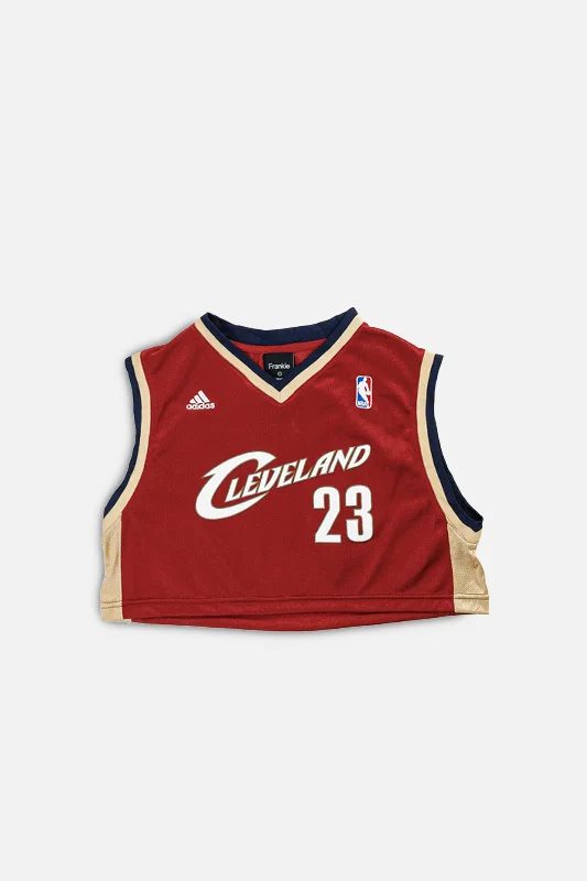 fashionable gym hoodieRework Cleveland Cavaliers NBA Crop Jersey - S