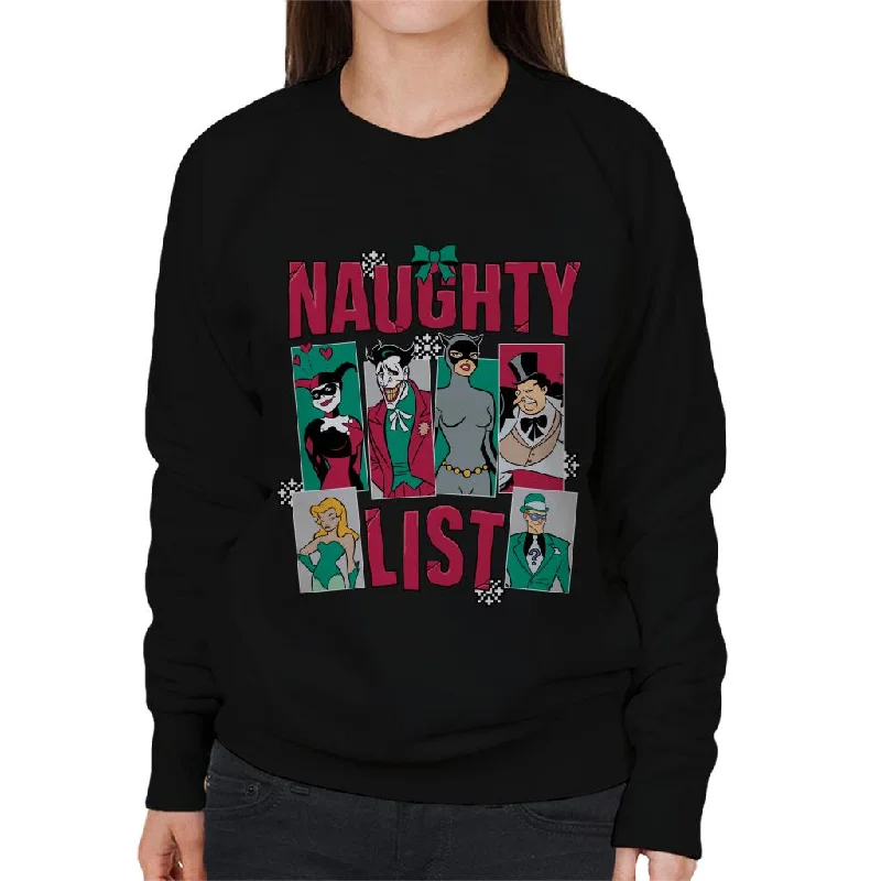 smooth fit athletic sweatshirtBatman Christmas Naughty List Women's Sweatshirt